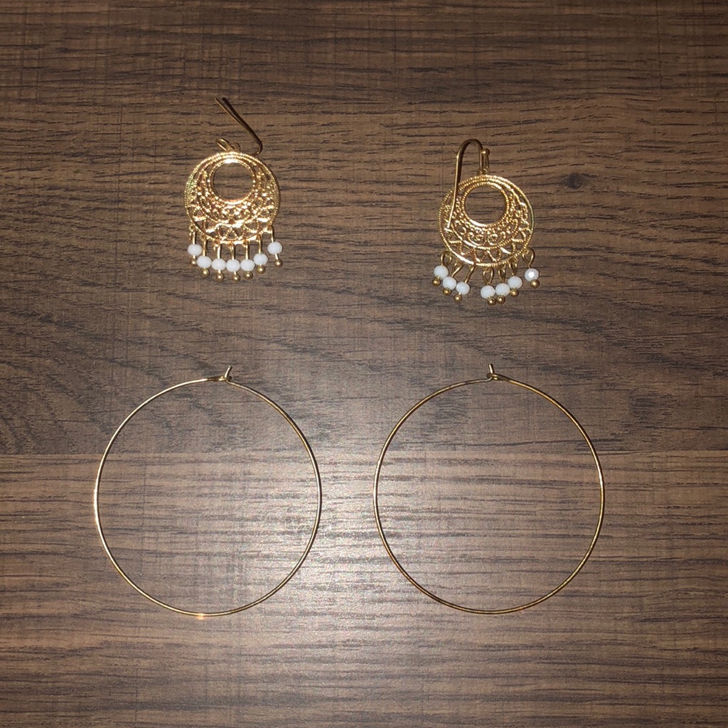 Gold Hoop Earrings And Gold Boho Earrings